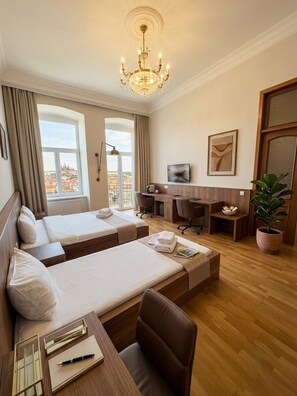 Deluxe Double or Twin Room, Balcony, City View | In-room safe, desk, laptop workspace, blackout drapes - Grand Liman Hotel (Baku)