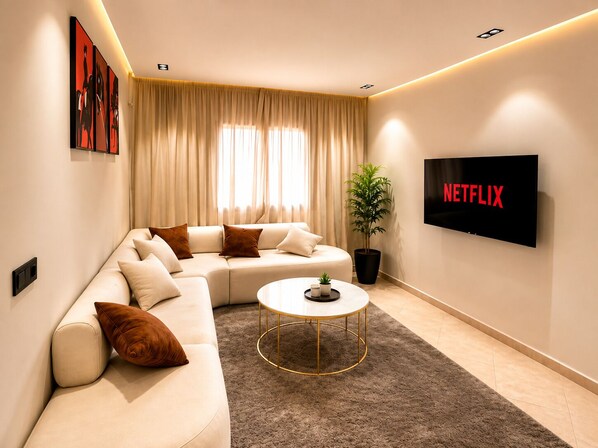 Living area - New Luxury Stay • Near Beach • Netflix • Parking (Agadir)