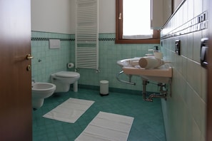 Shower, hair dryer, bidet, towels - Apartment for Families and Groups: Nature, Art, and Comfort in the Lidi (Veneto)
