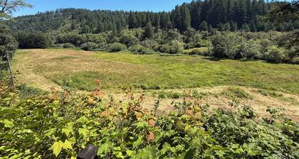 Charming riverfront campground on the Oregon coast ready to relax in nature