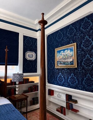Double Room | Blackout drapes, iron/ironing board (on request), WiFi (free) - The Library Historic Hotel (St. Joseph)