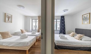 2 habitaciones, caja de seguridad en la habitación y escritorio 