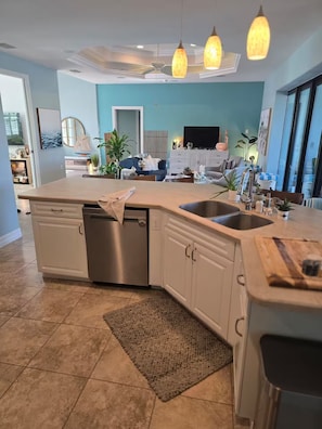 Private kitchen - Luxury Waterfront Pool Home Minutes from Boca Grande and Englewood Beaches! (Port Charlotte)