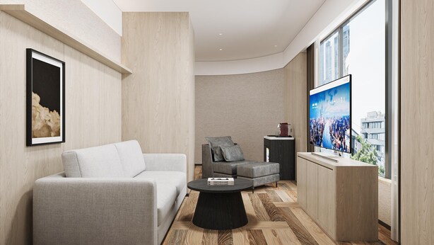 Phòng Suite Cao cấp, quang cảnh thành phố | Khu phòng khách