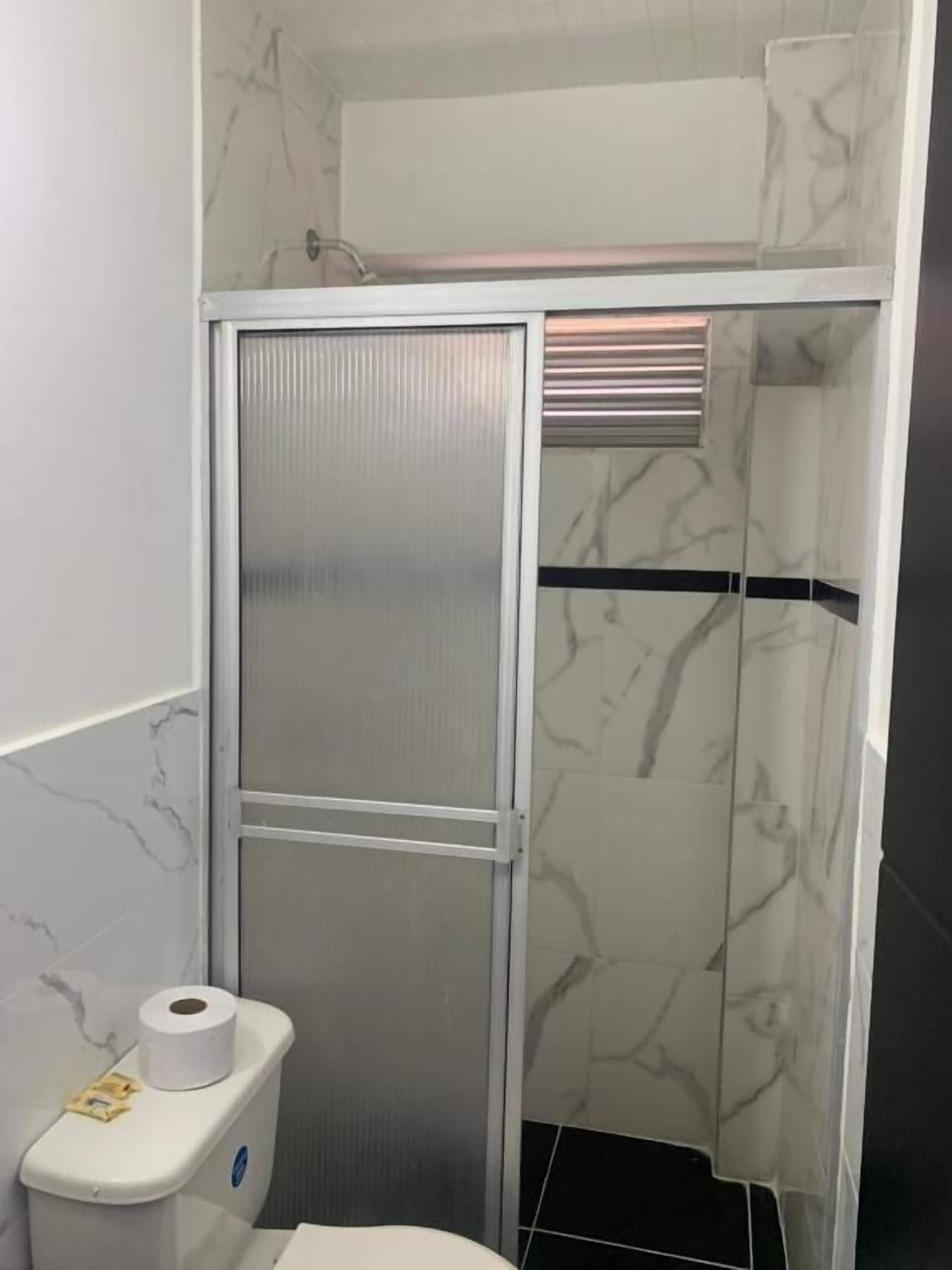 Towels, soap, toilet paper