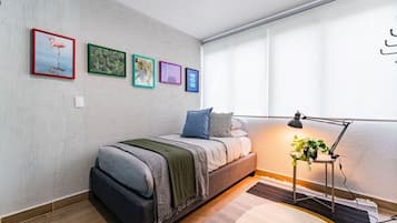 Desk, iron/ironing board, travel crib, WiFi