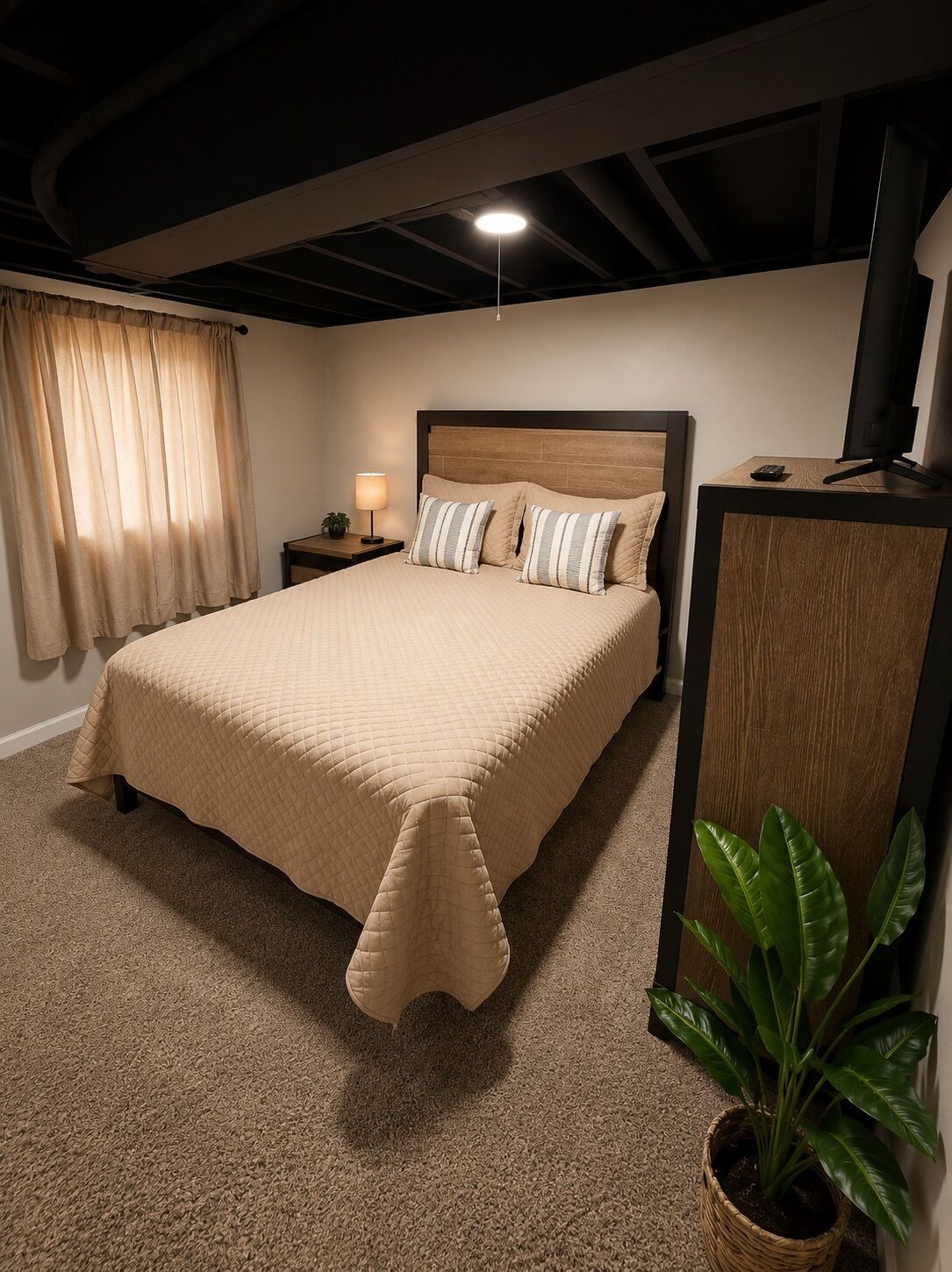 Tabla de planchar con plancha, wifi, ropa de cama