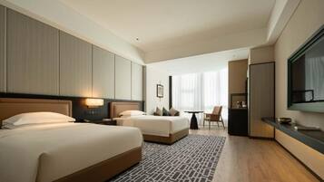 In-room safe, desk, laptop workspace, soundproofing