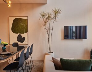 Casa adossada de luxe, balcó, vistes al jardí | Sala d'estar