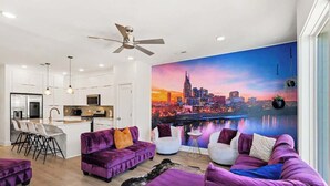 Living area - Music-Themed Nashville Home | 4BR, 4 Baths & Bunk (Nashville)