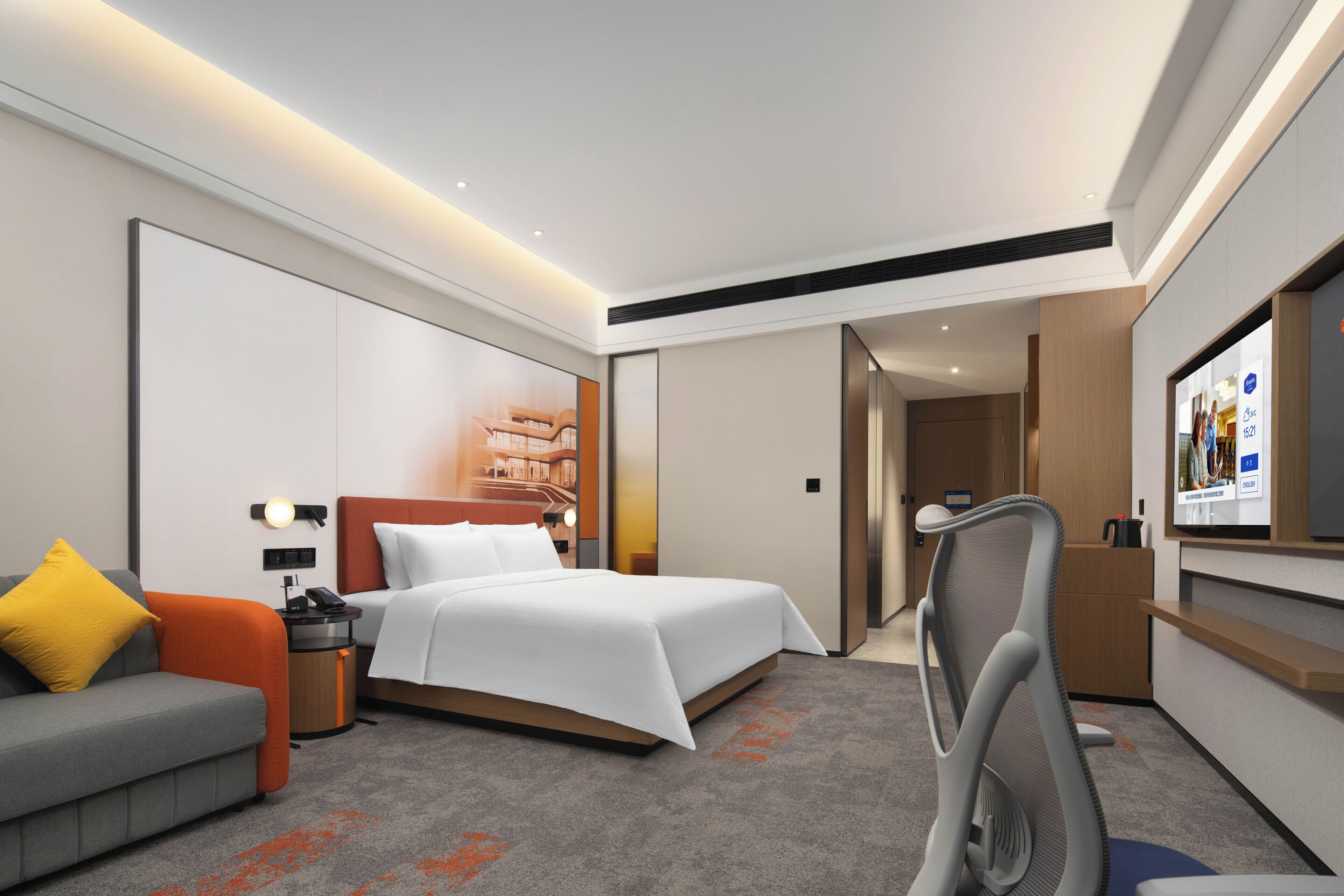 Habitación doble superior, vistas a la ciudad | Escritorio, espacio para trabajar con un portátil, cortinas opacas