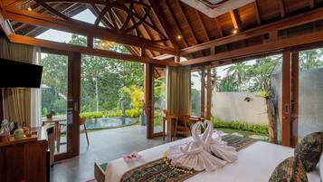 Villa, 1 chambre, vue piscine | Vue de la chambre