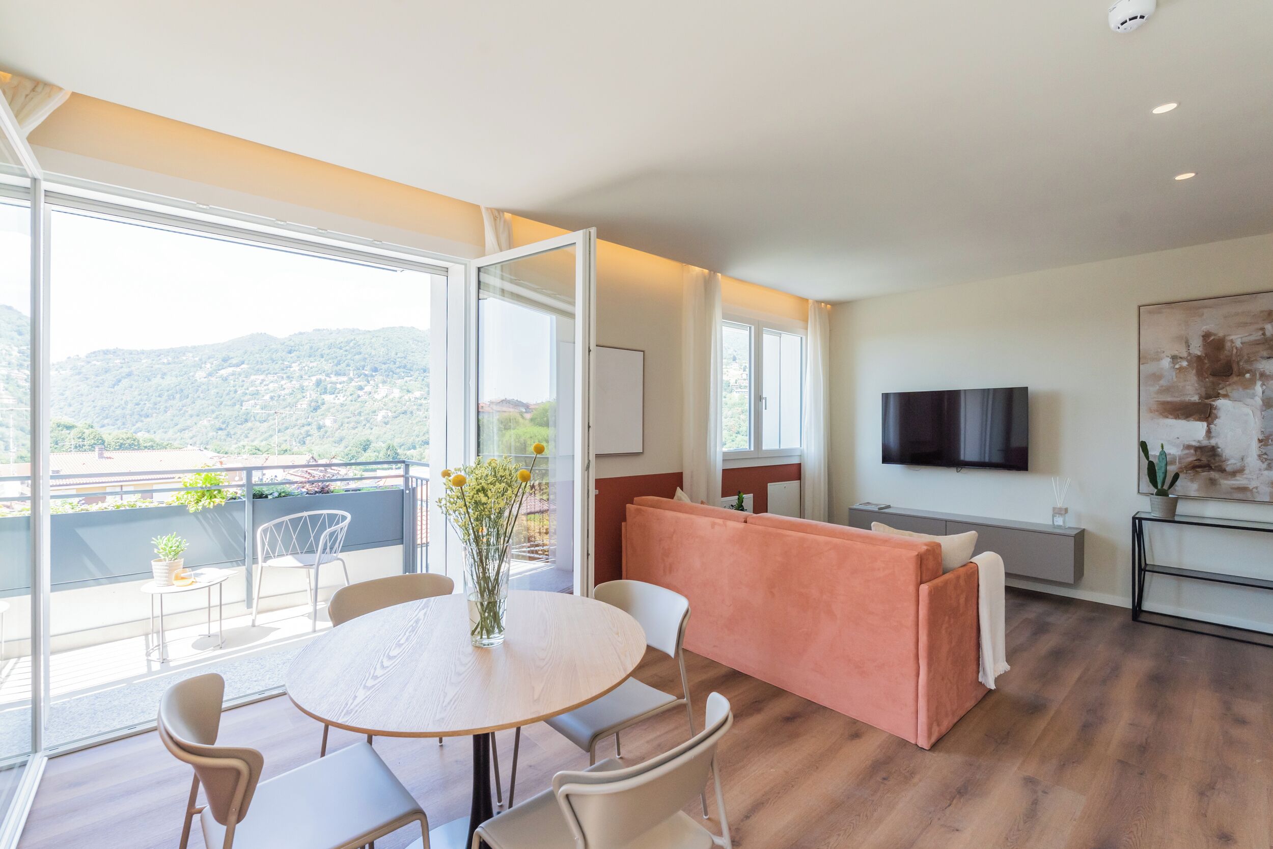 Appartement, balcon, vue montagne | Coin séjour