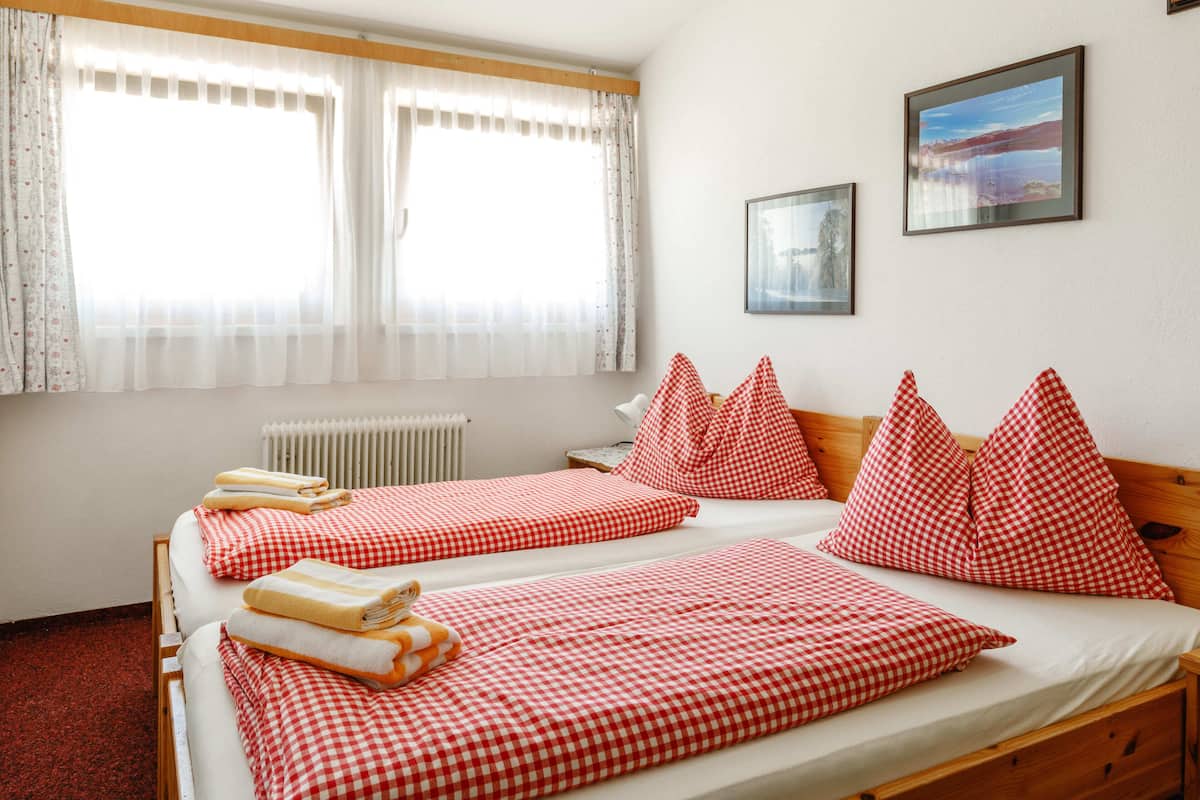Habitación básica doble, vista a la montaña | Escritorio y wifi gratis 