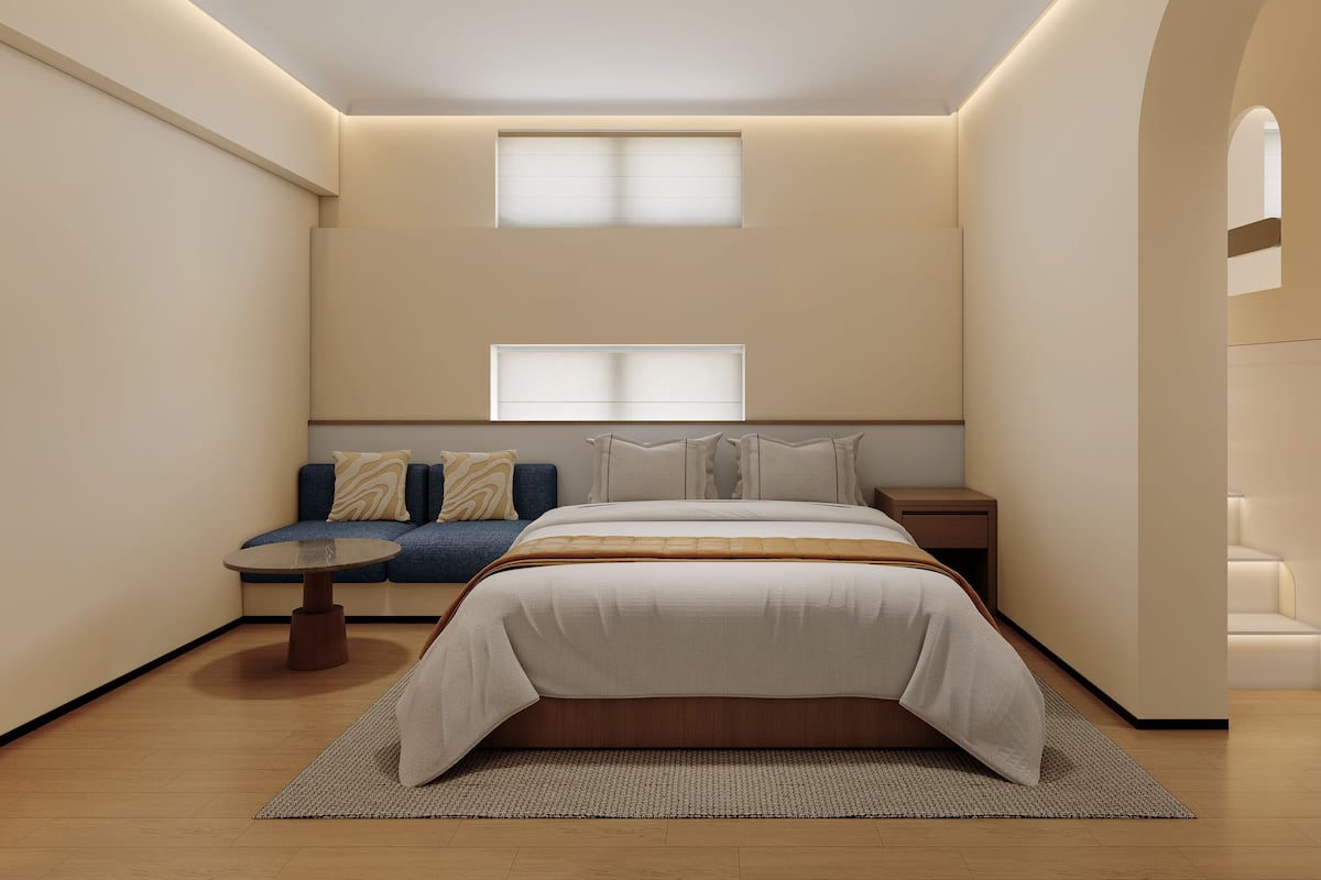 Habitación doble, sin ventanas | Minibar, caja de seguridad en la habitación, wifi gratis y ropa de cama 