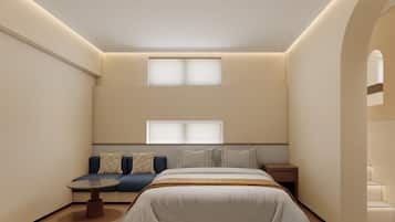Minibar, caja de seguridad en la habitación, wifi gratis y ropa de cama
