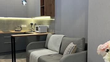 Appartement Confort, 1 grand lit et 1 canapé-lit, baignoire, côté cour intérieure | Intérieur