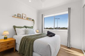 "Cosy double bedroom with a relaxing outlook over the neighbouring stables."