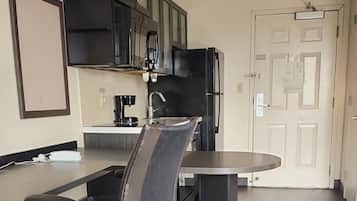 Fridge, microwave, paper towels