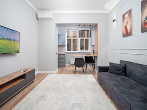 Comfort Apartment, Kitchen | Living area - Comfort City Residence with beatiful vew (Almaty)