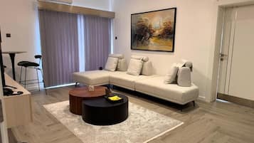 Economy appartement, balkon, uitzicht op de stad | Woonruimte