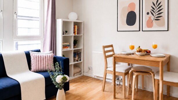City-Apartment, 2 Schlafzimmer, Nichtraucher | Essbereich im Zimmer