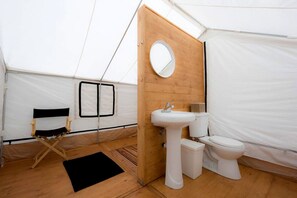 Bathroom - Glamping Tent Rental for Farm Stay at a Working Ranch in Carbondale near Aspen and Maroon Bells, Colorado (Carbondale)