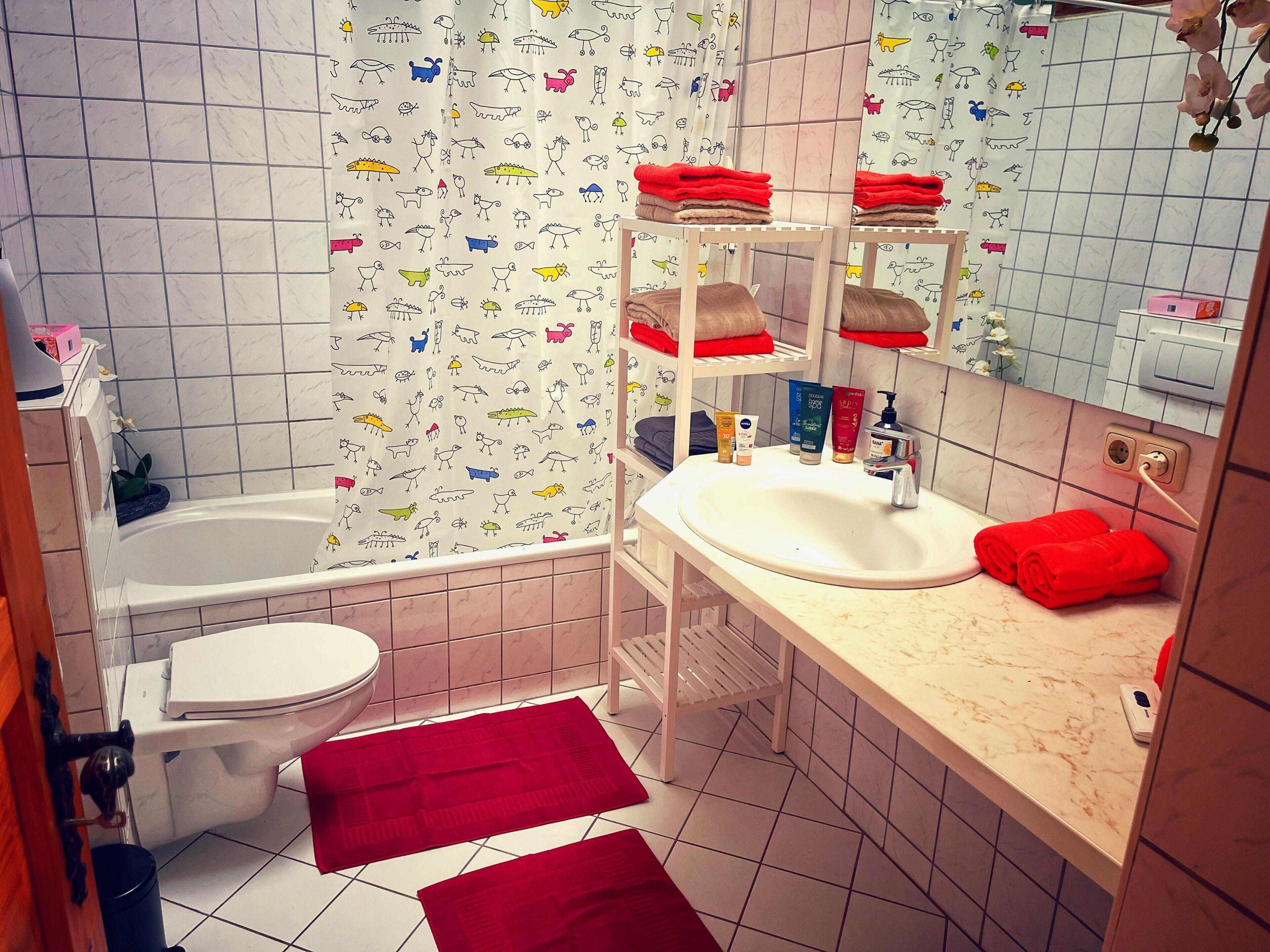 Dusche, Handtücher