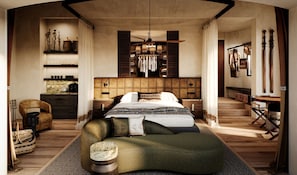 Luxury-Chalet, 1 King-Bett, Balkon, Flussblick
