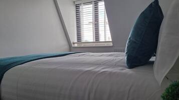 2 slaapkamers, een bureau, een strijkplank/strijkijzer, gratis wifi