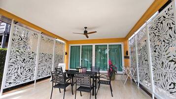 Villa, 4 Bedrooms, Smoking, Patio | Dining room