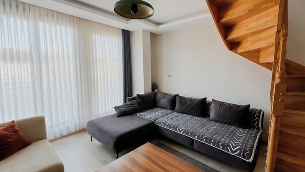 Apartamento Confort, terraza, vistas a la ciudad | Zona de estar