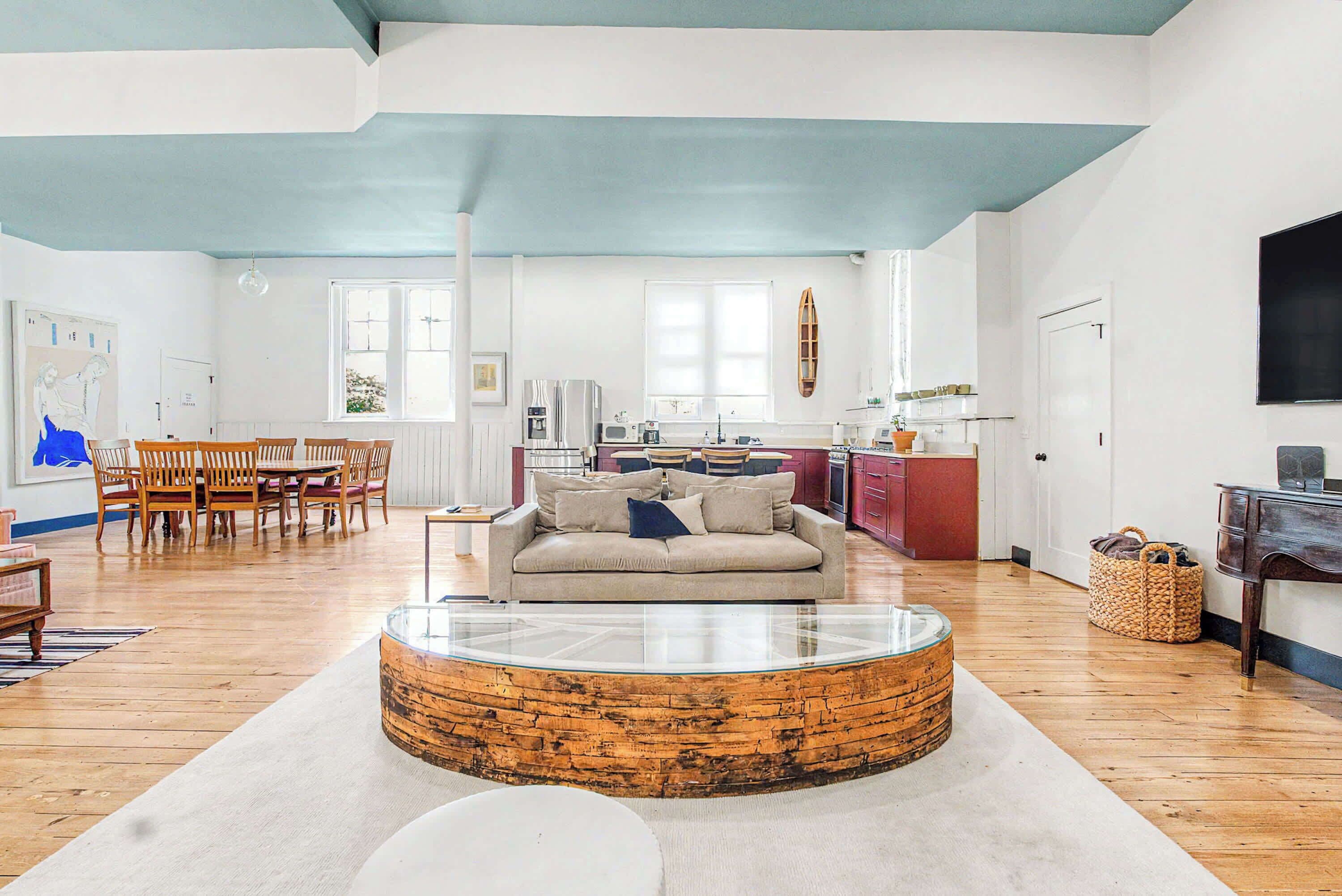 Condo, Multiple Beds, Kitchen, Garden View (The Cathedral Suite) | Living area