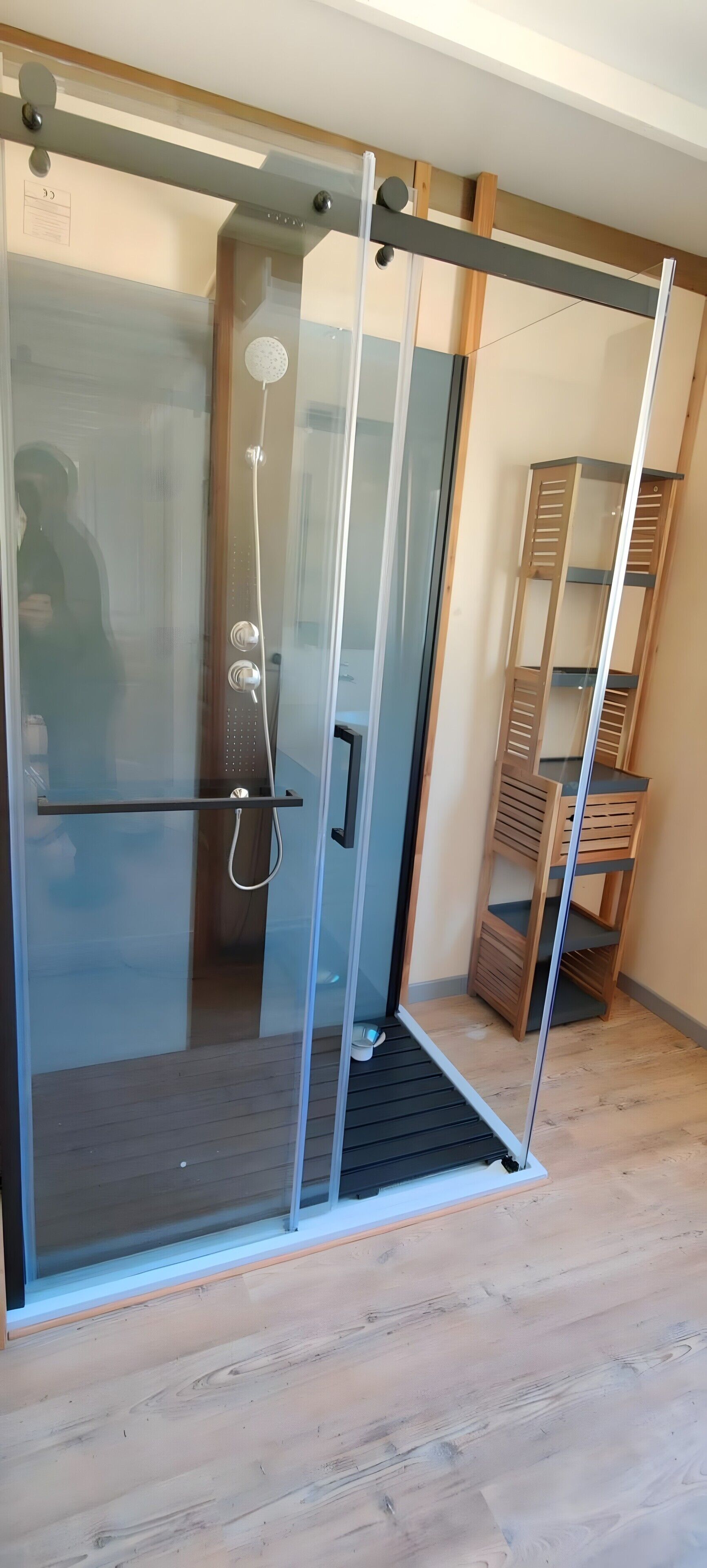 Shower, hair dryer