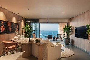 Premium Apartment, Bay View | Living area - Gorges Residence (Salvador)