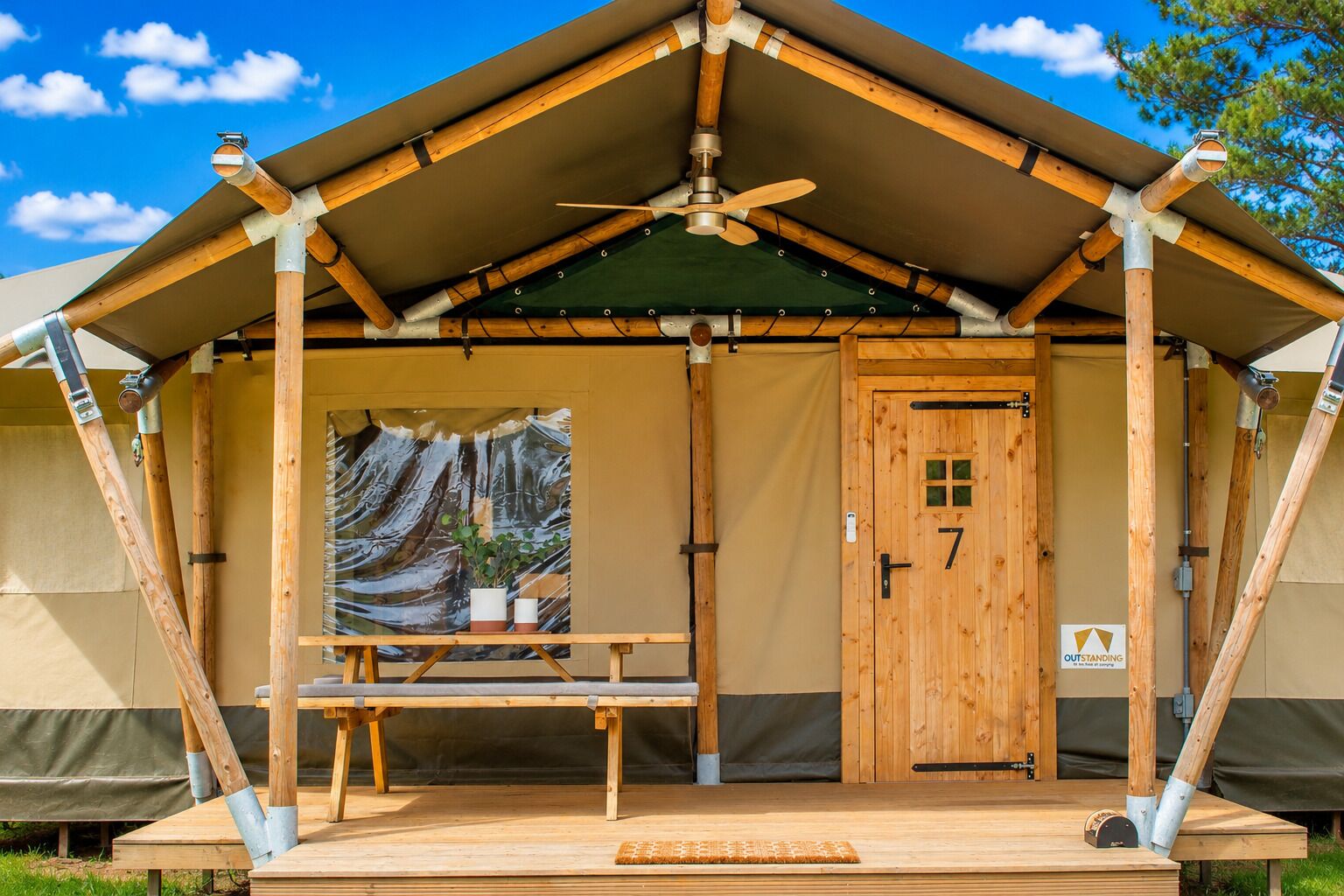 Deluxe Tent, Private Bathroom | Outdoor dining
