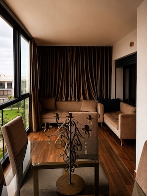 Living area - Tamaris Park • Cozy apartment, pool, and garage (Casablanca)