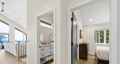 Brand-New Construction Lakefront Home with Sand Beach in serene Sturgeon Bay!