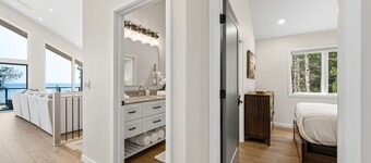 Brand-New Construction Lakefront Home with Sand Beach in serene Sturgeon Bay!