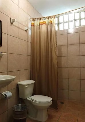 Shower, free toiletries, towels, soap - Hotel Frailes (ARRIAGA)