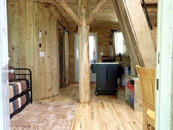 Interior - Tiny Cabin with Fire Pit & Covered Porch Retreat in Salem, Missouri (Salem)