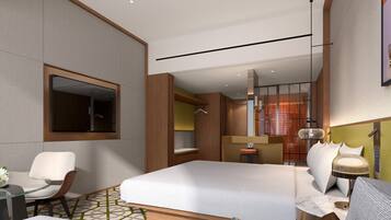 Room, 1 King Bed | Minibar, in-room safe, iron/ironing board (on request), cribs (free)