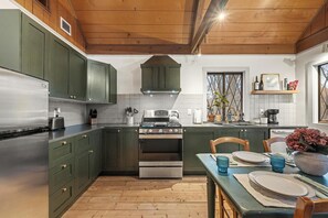 Private kitchen - Cozy Masthope Chalet on 2 Private Wooded Acres w/ Grill, Fire Pit & Pet-Friendly (Lackawaxen)
