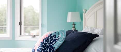 Desk, iron/ironing board, travel crib, WiFi (free)