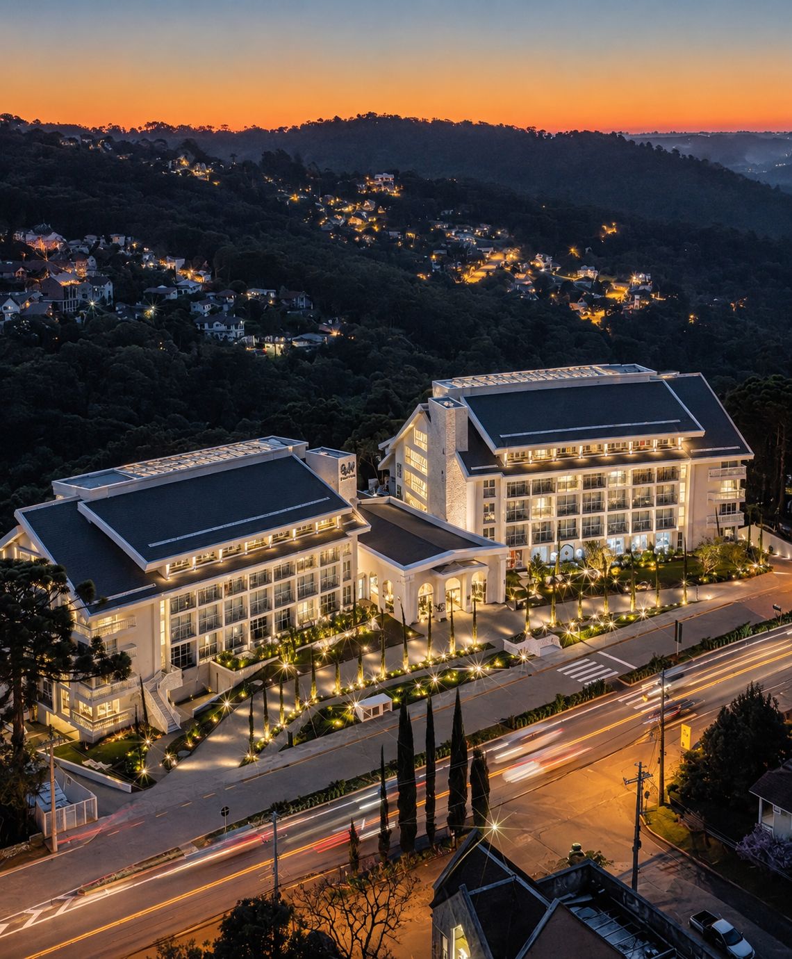 Front of property – evening/night