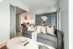 Living area - Modern 1BR, Designer Condo, Sleeps 4 (Toronto)