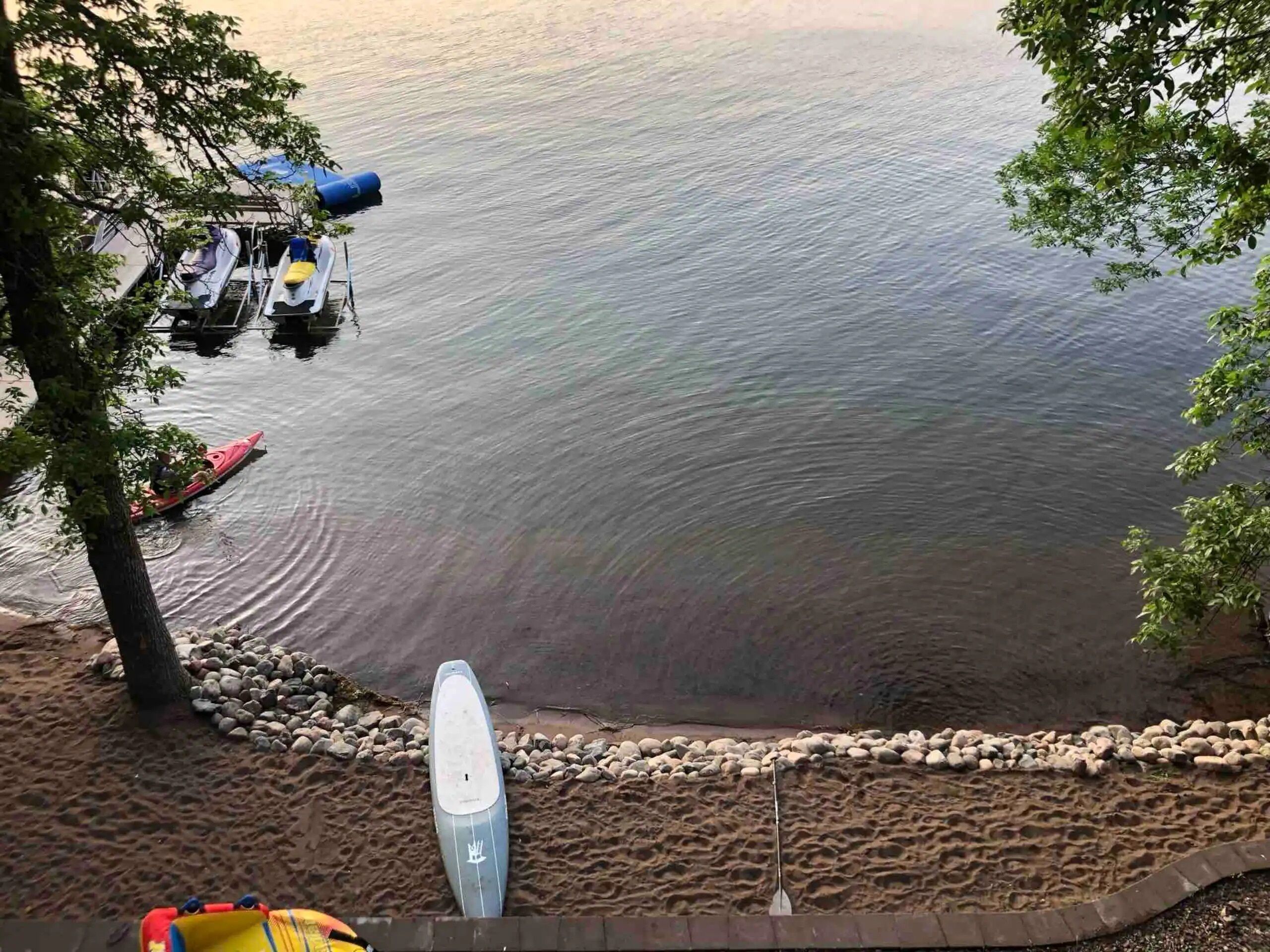 Private sandy beach area. Perfect for swimming or lounging