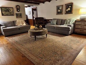 Smart TV, chimenea y libros