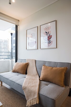 Familienapartment, Stadtblick | Wohnbereich