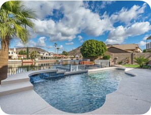 Pool - Waterfront Home with Heated Pool & Game Room (Glendale)